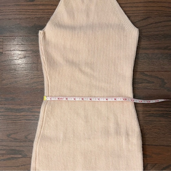 Reiss Sleeveless Turtleneck Roll Neck Cream Cashmere Blend Midi Dress Small - Picture 5 of 11